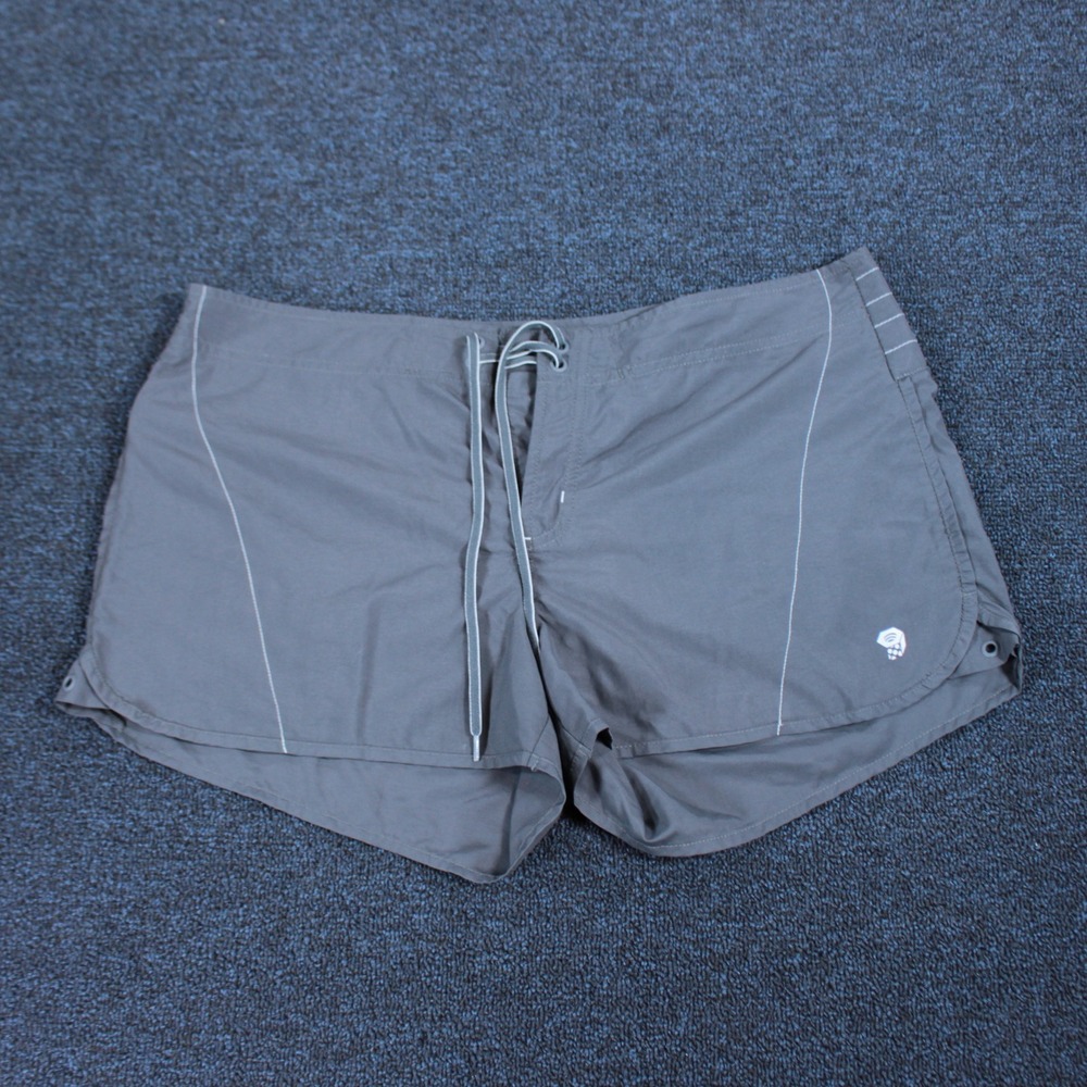 Mountain Hardwear Board Shorts Womens 12 Gray Nylon Active Swim Hiking Hybrid